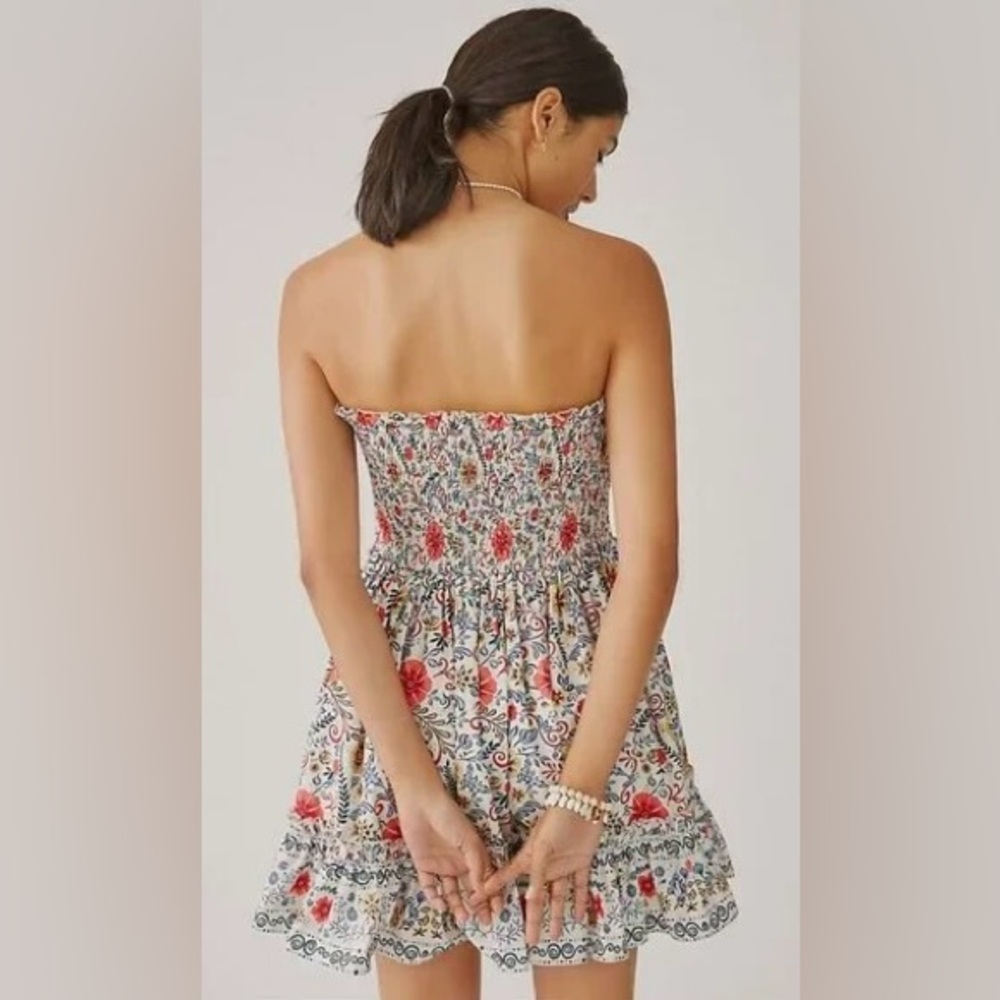 By Anthropologie Forever That Girl Ruffle Tube Mini Dress size xs - Picture 4 of 10